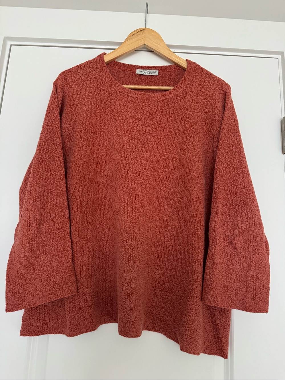 Margaret Winters Rust Crewneck Knit Sweater